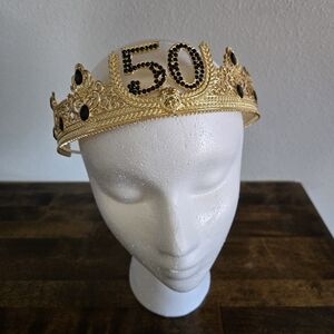 Gold 50th Birthday Tiara